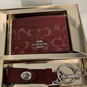 🍷Coach Boxed Card Case & Valet Key Set🍷